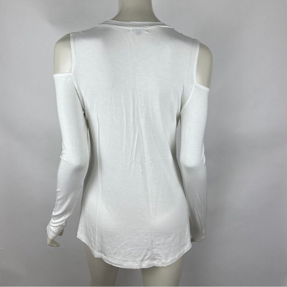 Jude Open Shoulder Top Women Xs Nwt $78 Long Sleeve Stretch Round Neck Tee Shirt — image 3 of 8